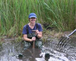 In the pond